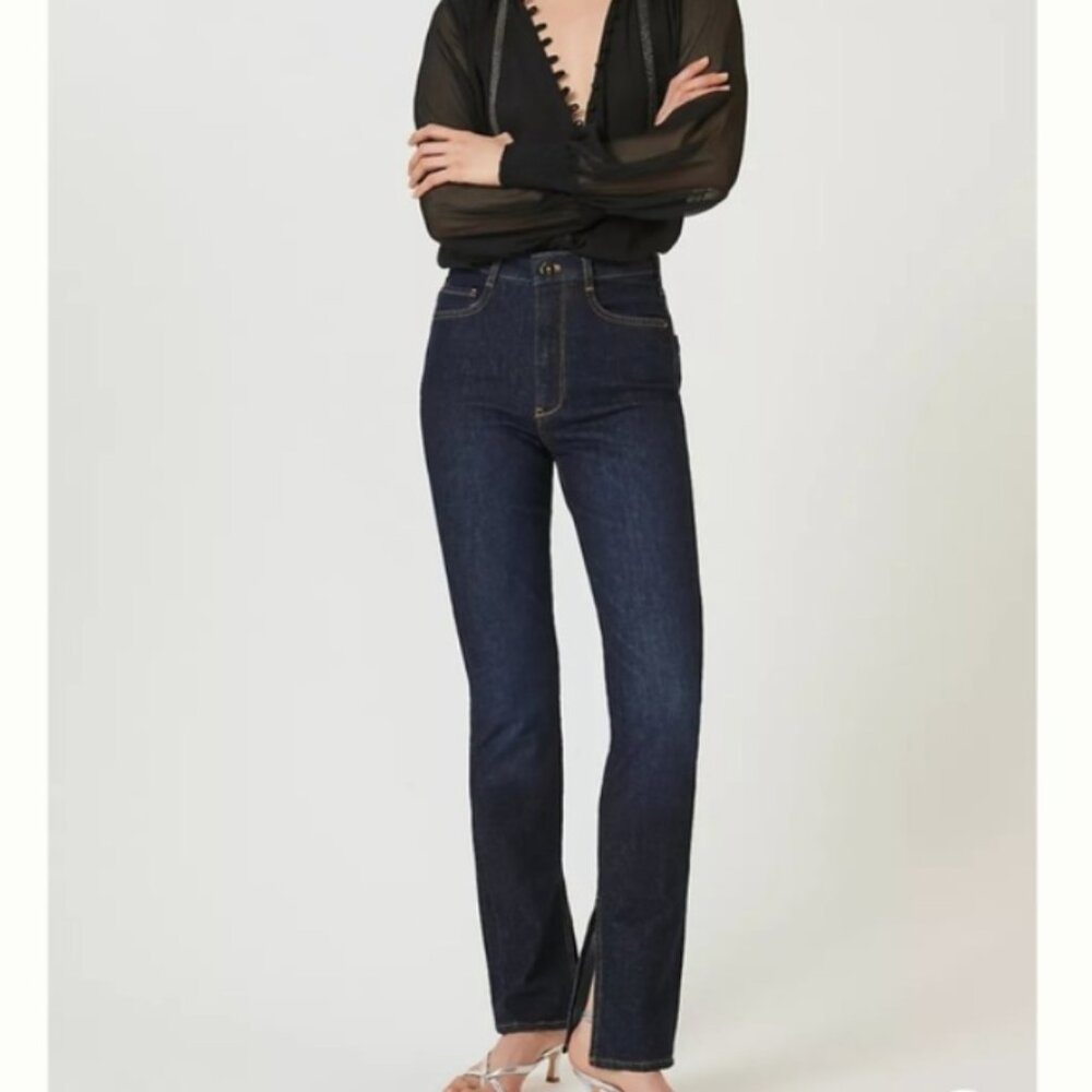 Anthropologie Pilcro The Split Straight‎ Jeans blue 28
